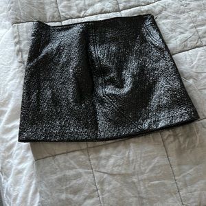 Mini skirt, faux leather